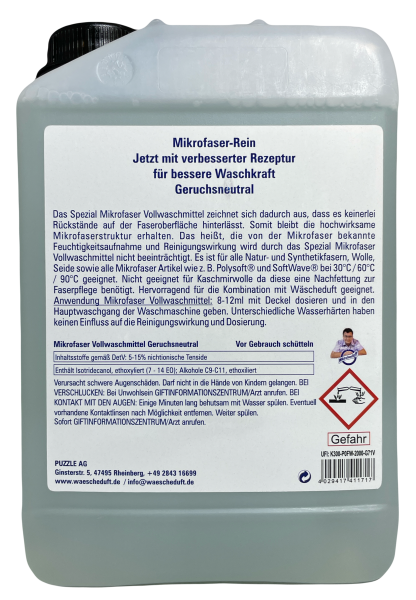 Mikrofaser Rein Vollwaschmittel mit Tensid+ Neutral